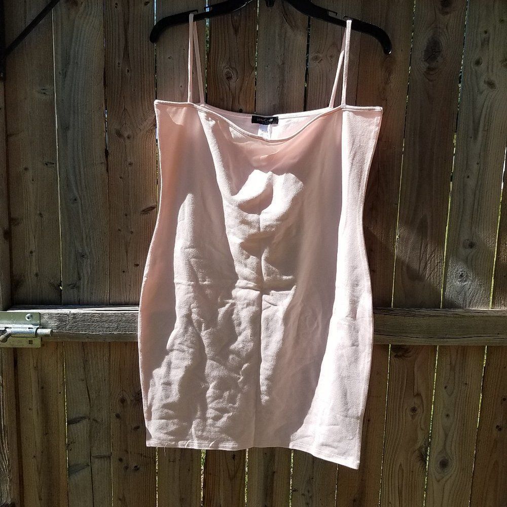 X-Large 12/14 Dress Love Cameron Bodycon Baby Pink Women's Spaghetti Straps NWOT